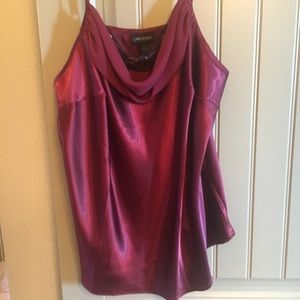 Lane Bryant Burgundy satin camisole.